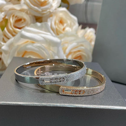 [Stars Jewelry]Move Noa Rose Gold Pavé Diamond Bangle Bracelet