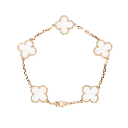 [Stars Jewelry]CLOVER 5 MOTIF ROCK CRYSTAL BRACELET