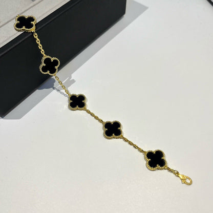 [Stars Jewelry] CLOVER 5 MOTIF ONYXS BRACELET COLLECTION
