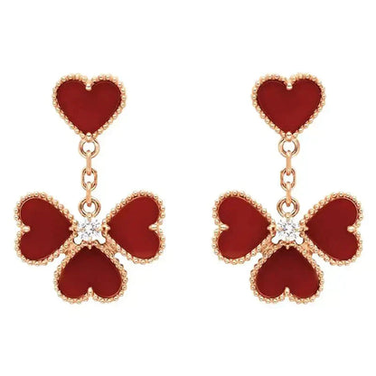 [Stars Jewelry]SWEET CLOVER CARNELIAN EARRINGS