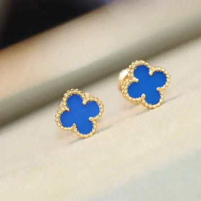 [Stars Jewelry]CLOVER MINI 9.5MM TURQUOISE EARRINGS