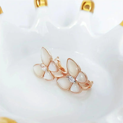 [Stars Jewelry]BUTTERFLY MOP DIAMOND EARRINGS