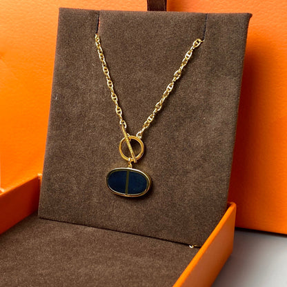 [Stars Jewelry]CHAINE VERSO BLACK CERAMIC NECKLACE