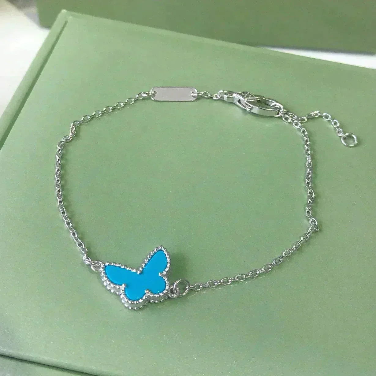 [Stars Jewelry]BUTTERFLY TURQUOISE BUTTERFLY BRACELET SILVER