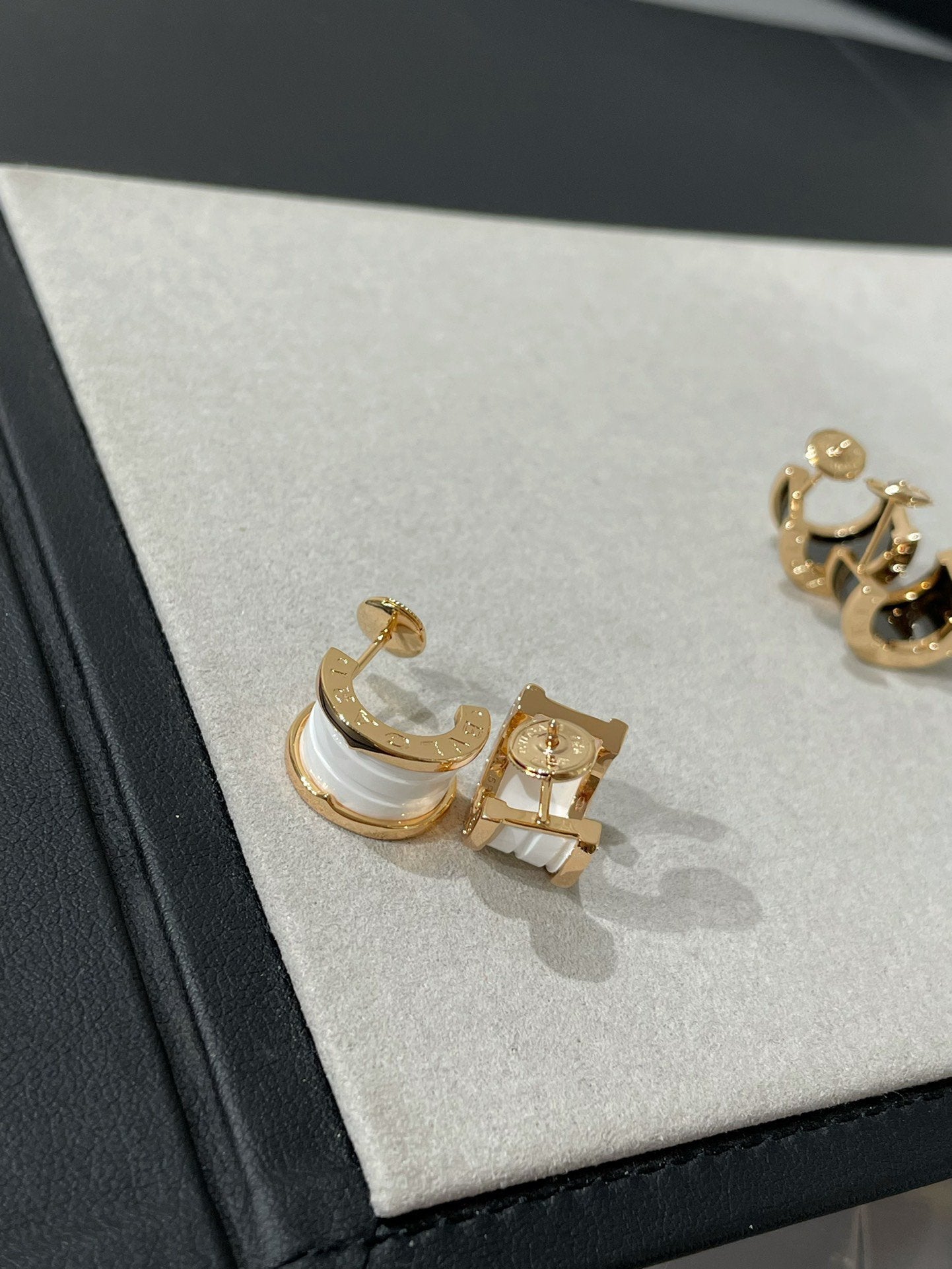 [Stars Jewelry]ZERO 1 PINK GOLD CERAMIC EARRINGS