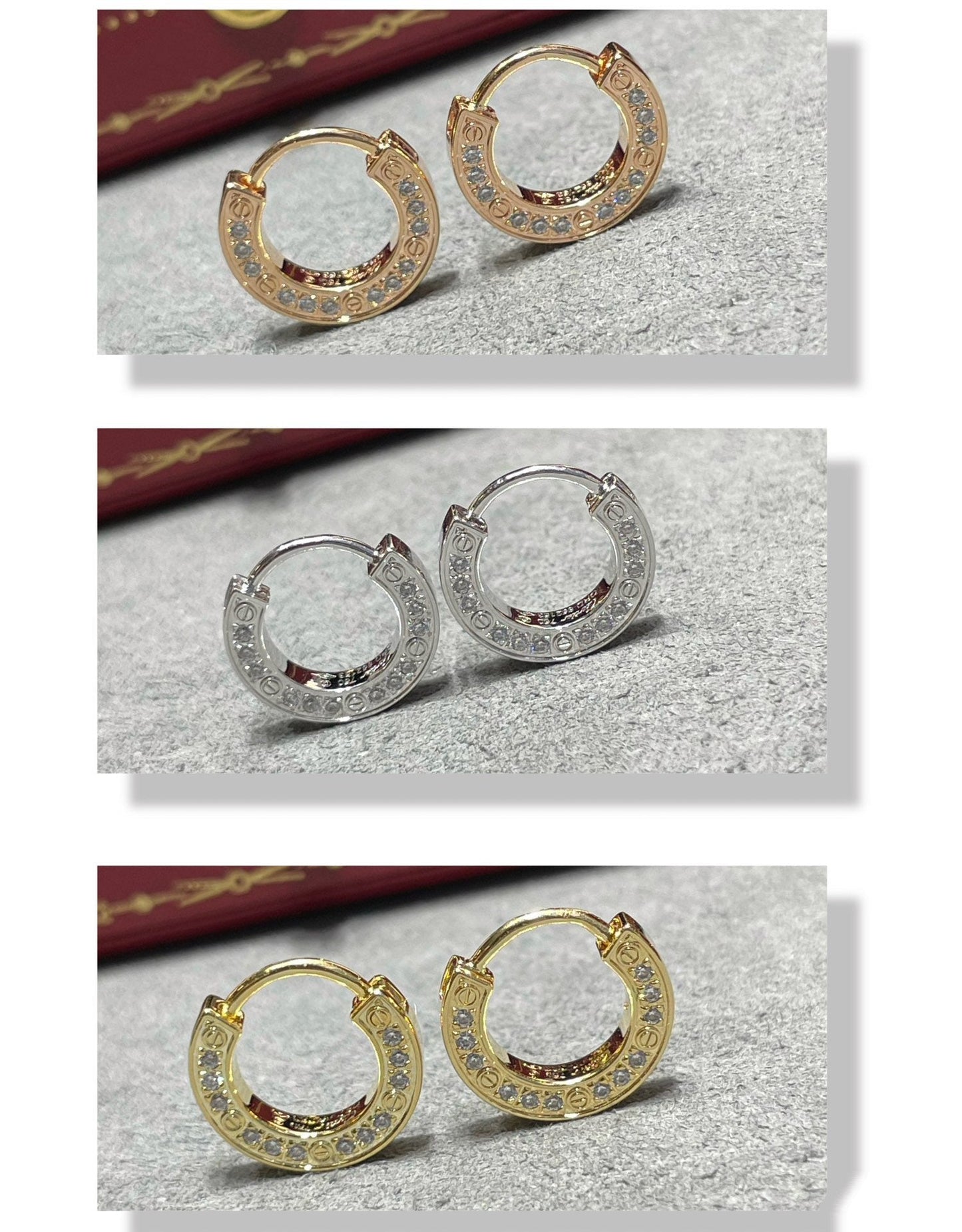 [Stars Jewelry]LOVE DIAMOND EARRINGS