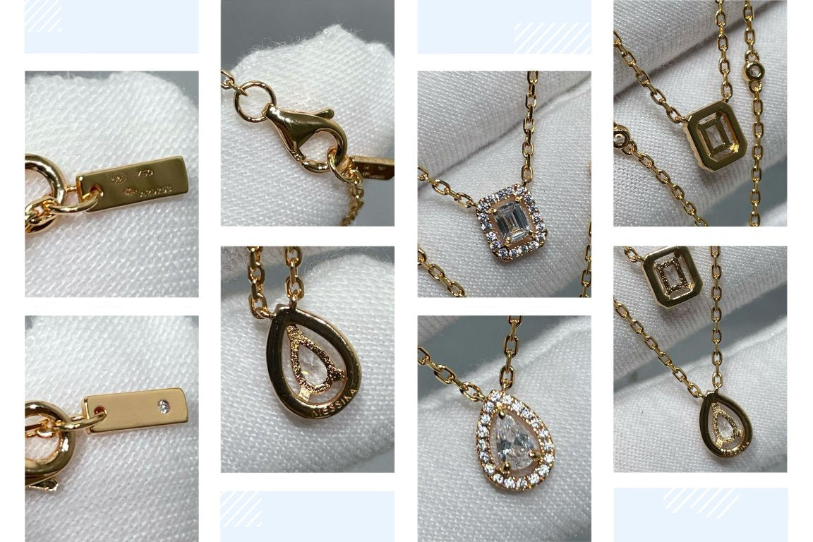 [Stars Jewelry]MY TWIN 2 ROW DIAMOND NECKLACE