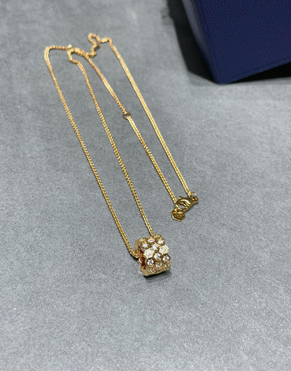 [Stars Jewelry]BEE LOVE DIAMOND PAVED 3 ROW NECKLACE