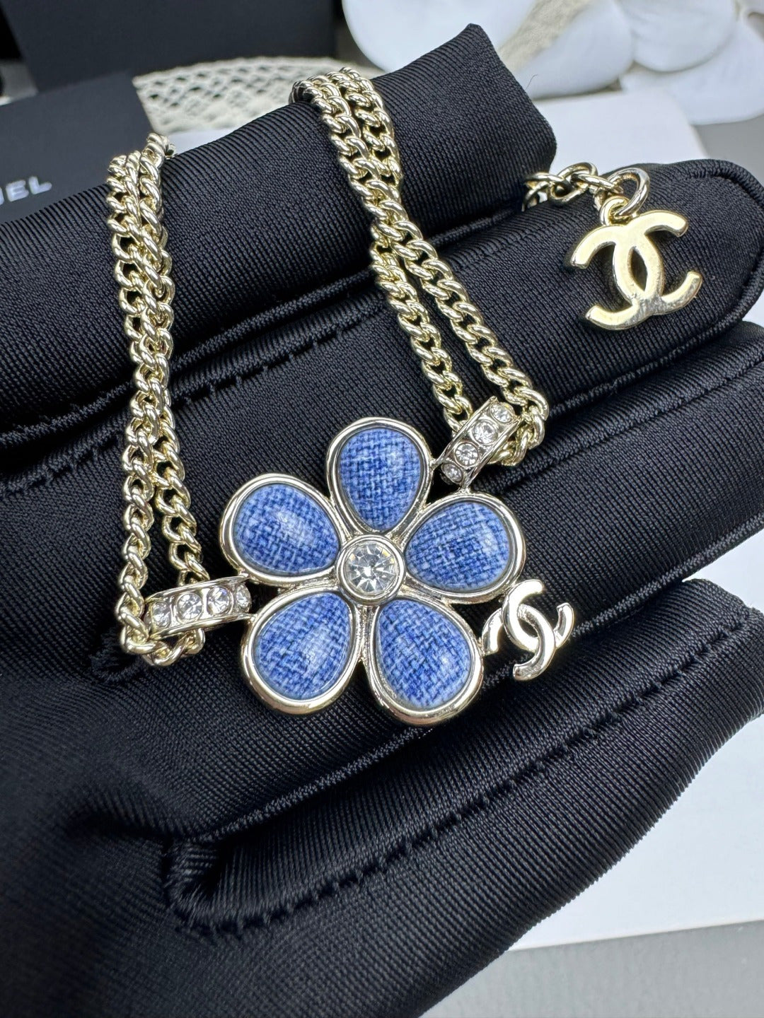 [Stars Jewelry]VOLTE New Blue Floral Double-Layer Bracelet