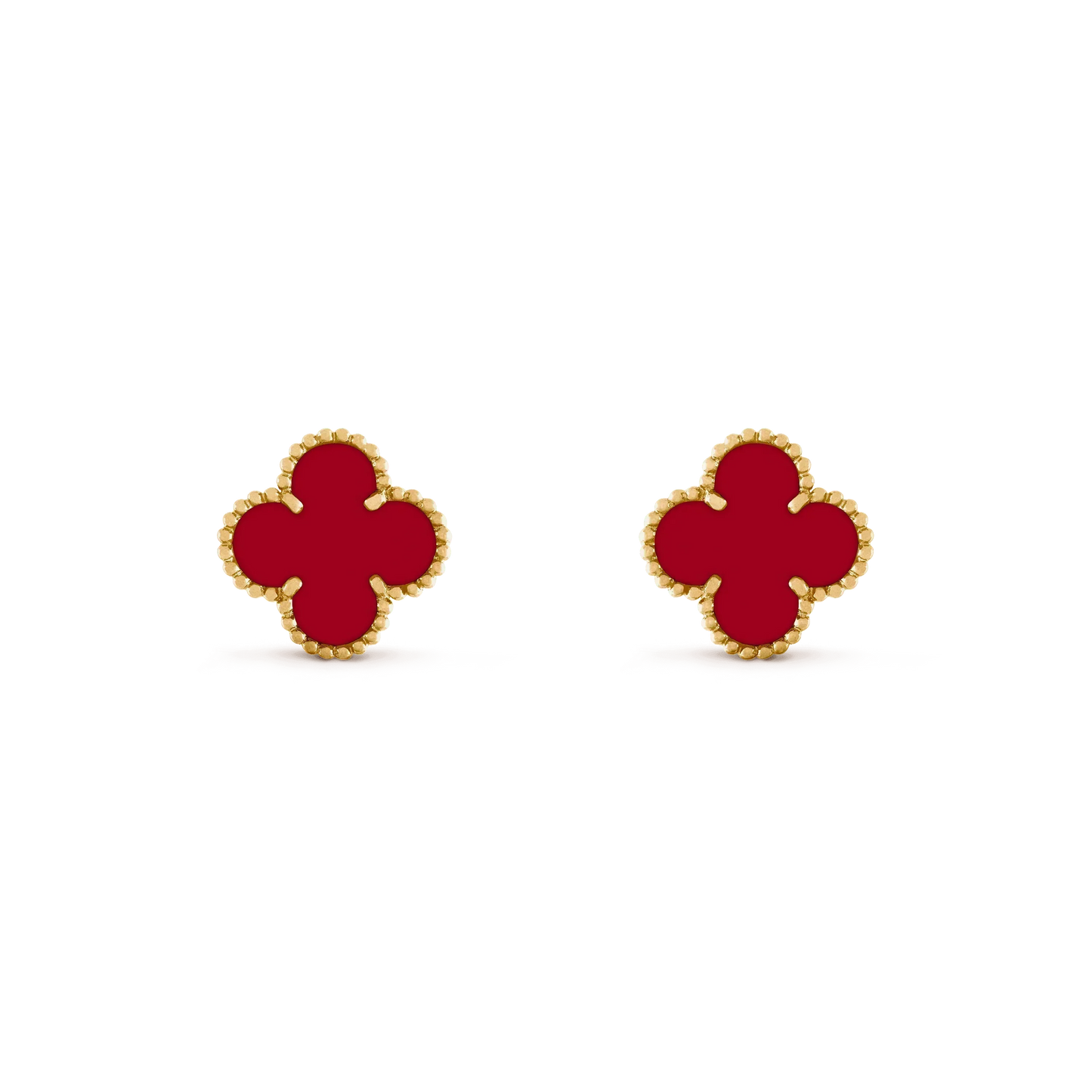 [Stars Jewelry]CLOVER MEDIUM 1 MOTIFS CARNELIAN  EARRINGS