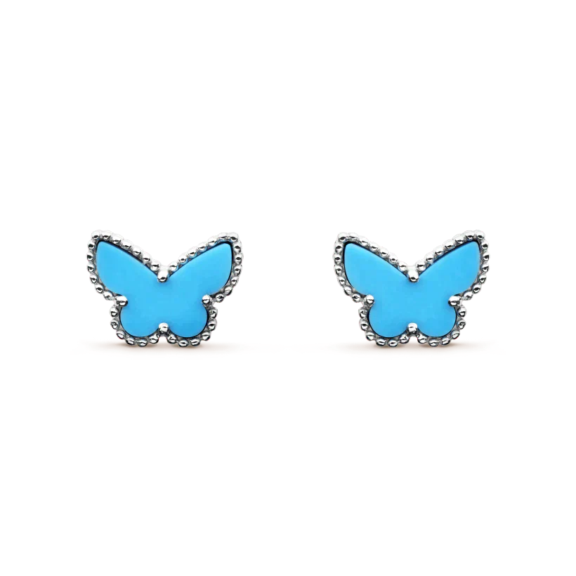[Stars Jewelry]BUTTERFLY TURQUOISE EARRINGS SILVER