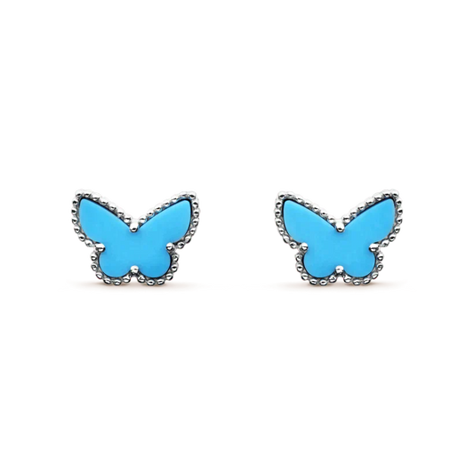 [Stars Jewelry]BUTTERFLY TURQUOISE EARRINGS SILVER