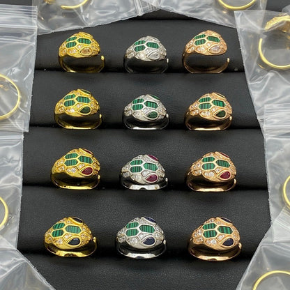 [Stars Jewelry]BRAND NEW ASSORTED SNAKE HEAD MALACHITE RINGS