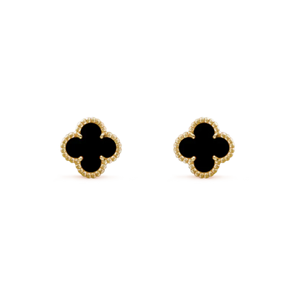 [Stars Jewelry]CLOVER MINI 9.5MM BLACK MOP EARRINGS