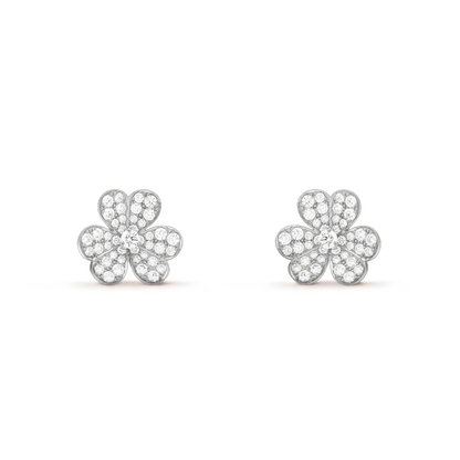 [Stars Jewelry]CLOVER COMOS DIAMOND EARRINGS SILVER
