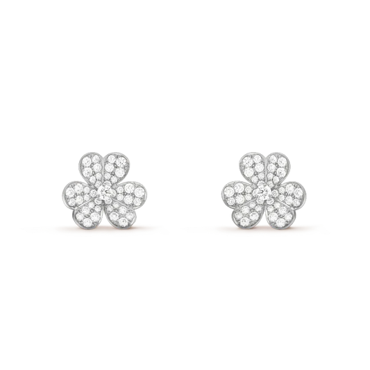 [Stars Jewelry]CLOVER COMOS DIAMOND EARRINGS SILVER