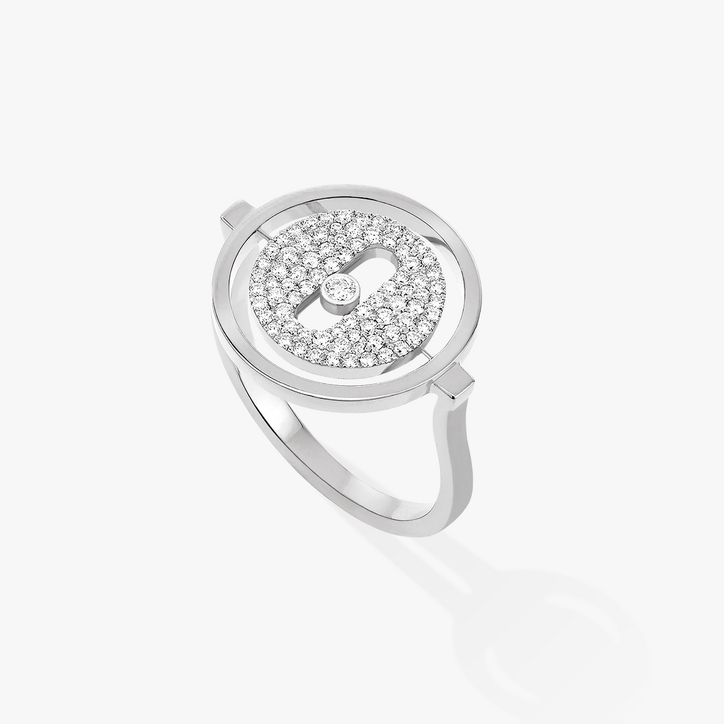 [Stars Jewelry]LUCKY MOVE PAVED SILVER DIAMOND RING
