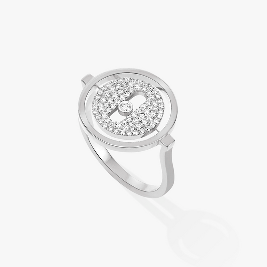 [Stars Jewelry]LUCKY MOVE PAVED SILVER DIAMOND RING