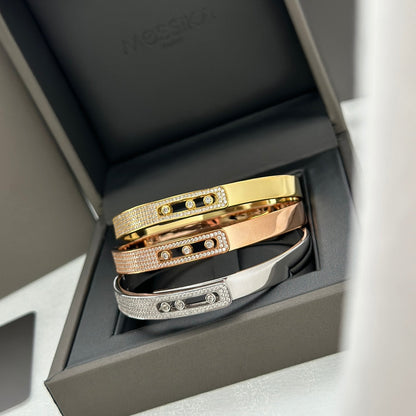 [Stars Jewelry]Move Noa Rose Gold Pavé Diamond Bangle Bracelet