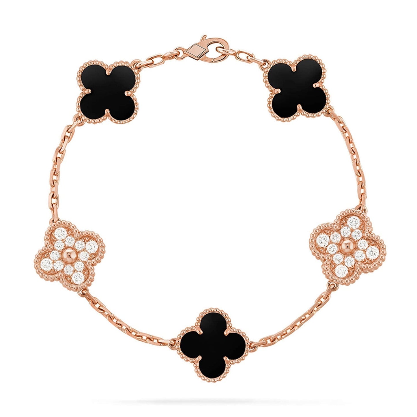 [Stars Jewelry] CLOVER 5 MOTIF ONYXS BRACELET COLLECTION