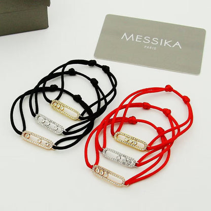 [Stars Jewelry]MK Care(s) pink cord pavé bracelet