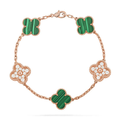 [Stars Jewelry] CLOVER 5 MOTIF MALACHITE BRACELET COLLECTION