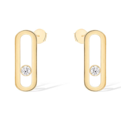 [Stars Jewelry]MOVE UNO SMALL 1 DIAMOND EARRINGS