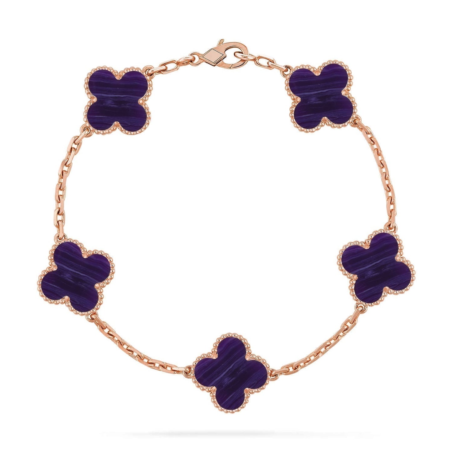 [Stars Jewelry]CLOVER 5 MOTIF PURPLE STRIPES BRACELET COLLECTION