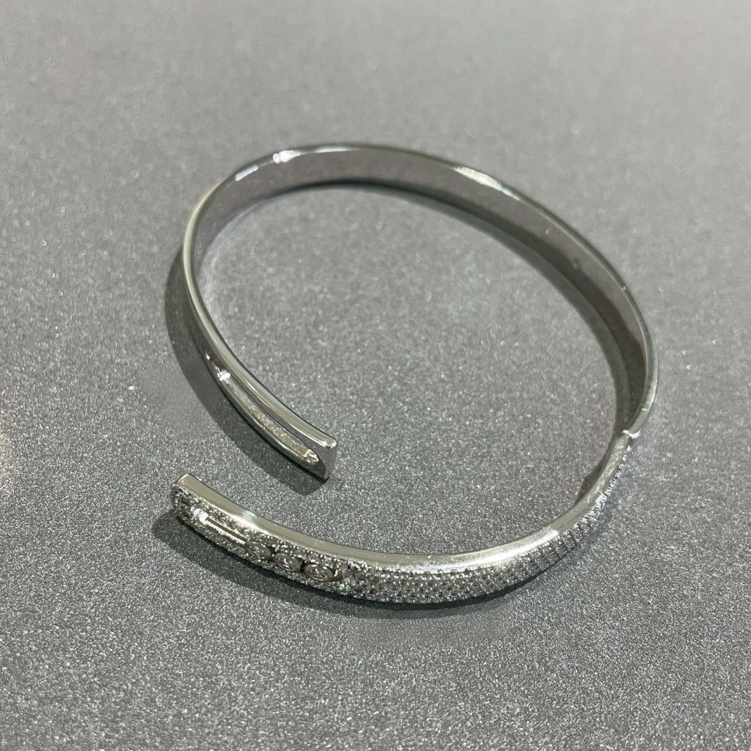 [Stars Jewelry]Move Noa Rose Gold Pavé Diamond Bangle Bracelet