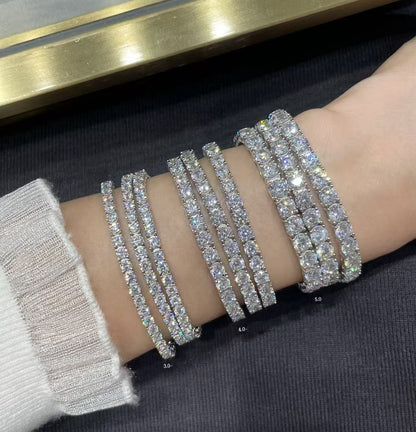 [Stars Jewelry jewelrys]TENNIS BRACELET WITH FULL DIAMOND SETTING