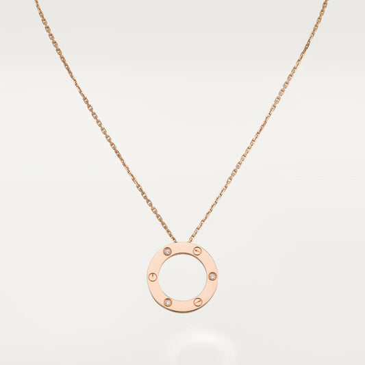 [Stars Jewelry]LOVE NECKLACE 16MM 3 DIAMONDS