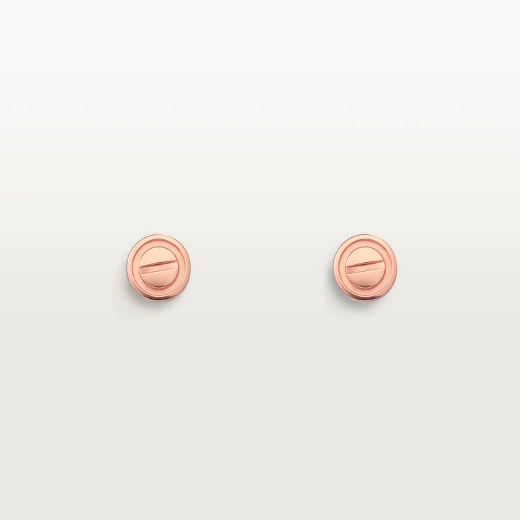 [Stars Jewelry]LOVE EARRINGS PINK GOLD 10MM