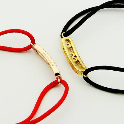 [Stars Jewelry]MK Care(s) pink cord pavé bracelet