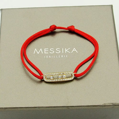 [Stars Jewelry]MK Care(s) pink cord pavé bracelet