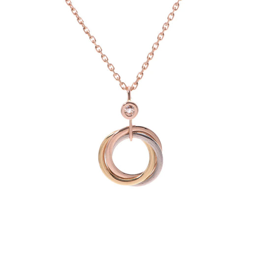 [Stars Jewelry]TRINITY SILVER GOLD PINK GOLD NECKLACE