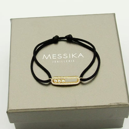 [Stars Jewelry]MK Care(s) pink cord pavé bracelet