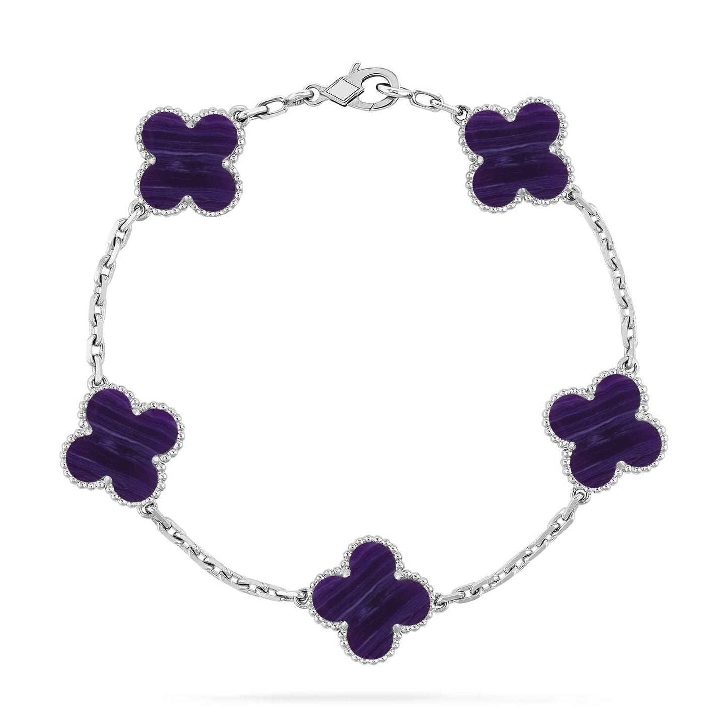 [Stars Jewelry]CLOVER 5 MOTIF PURPLE STRIPES BRACELET COLLECTION