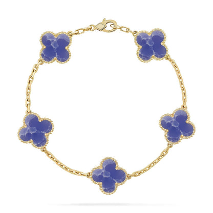 [Stars Jewelry]CLOVER 5 MOTIF BLUE VEINS BRACELET COLLECTION