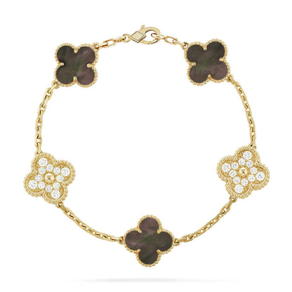 [Stars Jewelry] CLOVER 5 MOTIF GRAY MOP BRACELET COLLECTION