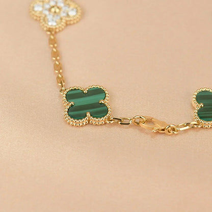 [Stars Jewelry] CLOVER 5 MOTIF MALACHITE BRACELET COLLECTION