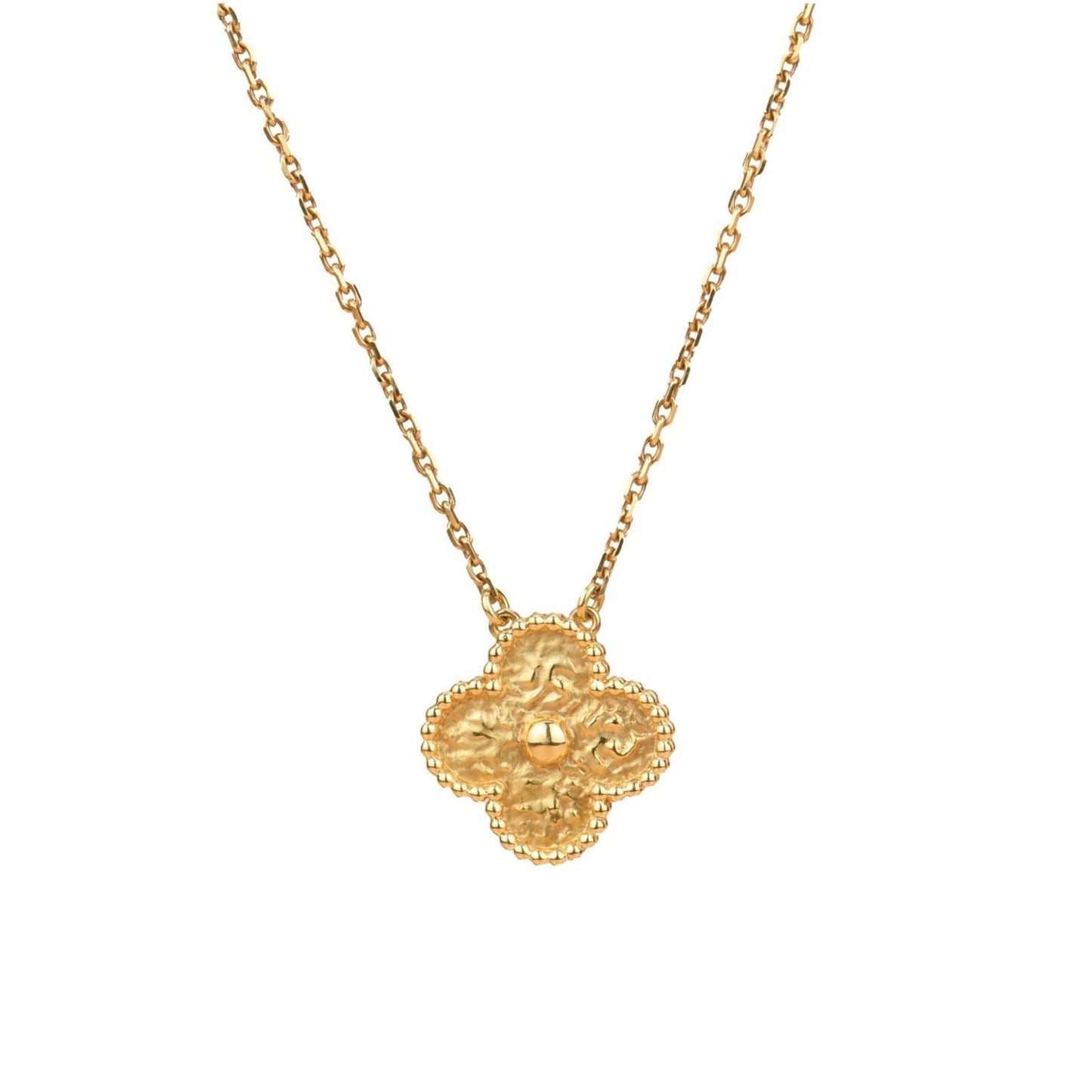 [Stars Jewelry]CLOVER 15MM  BRONZING NECKLACE