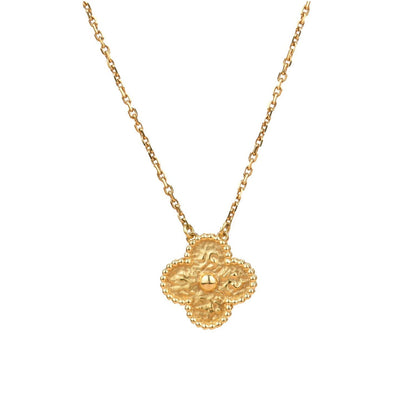[Stars Jewelry]CLOVER 15MM  BRONZING NECKLACE
