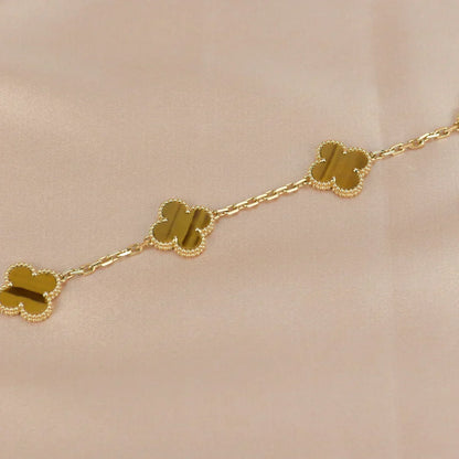 [Stars Jewelry] CLOVER 5 MOTIFS TIGER EYE BRACELET COLLECTION