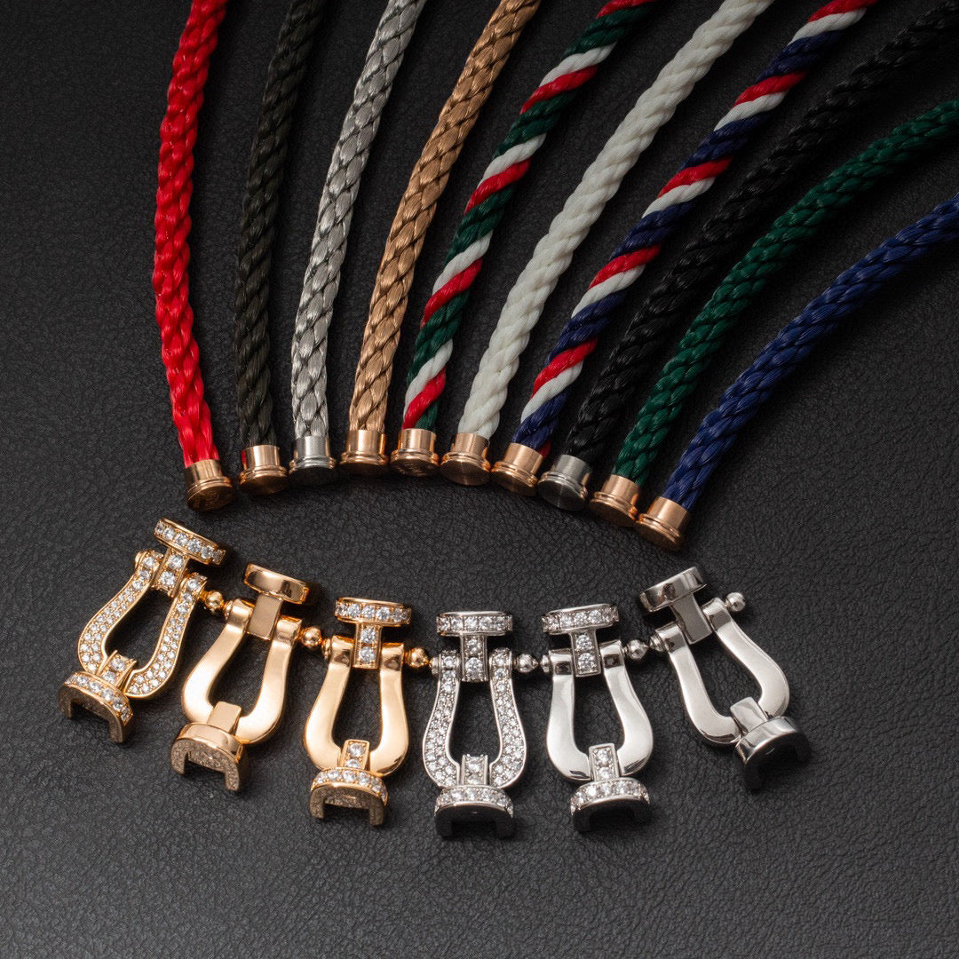 [Stars Jewelry]FORCE LARGE HORSESHOE FULL DIAMOND BRACELET GOLD