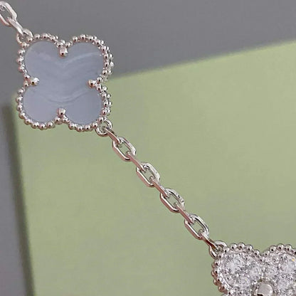 [Stars Jewelry] CLOVER 5 MOTIF PURPLE CHALCEDONY BRACELET COLLECTION