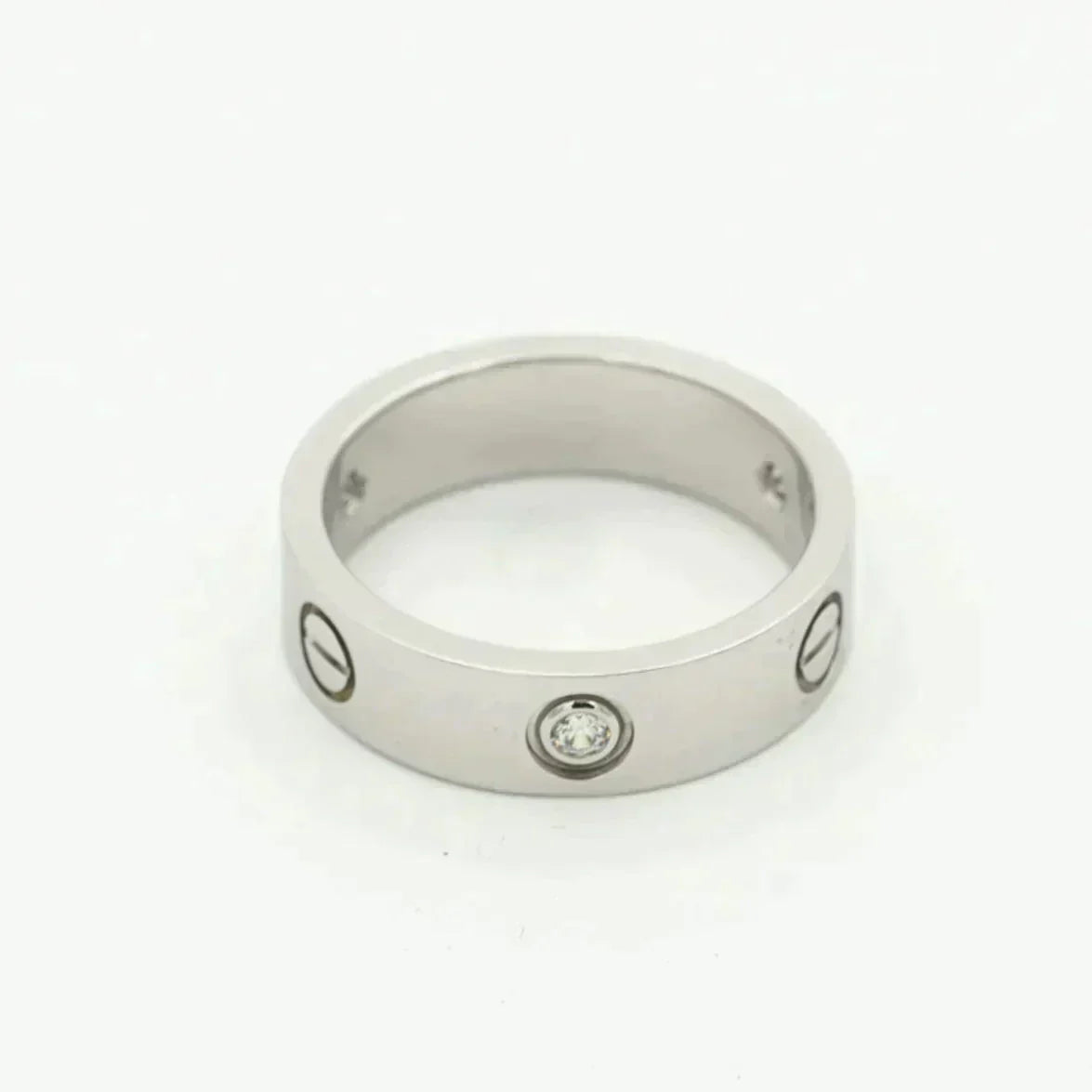[Stars Jewelry]LOVE RING 5.5MM 3 DIAMONDS SILVER