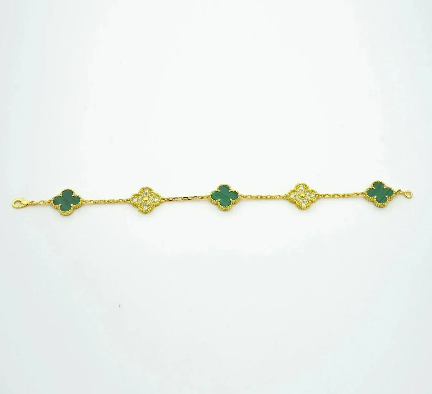 [Stars Jewelry] CLOVER 5 MOTIF MALACHITE BRACELET COLLECTION