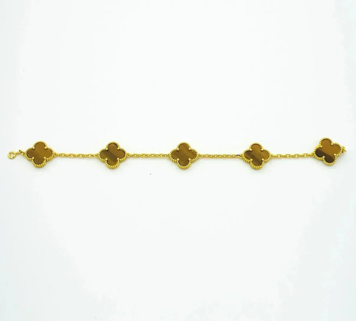[Stars Jewelry] CLOVER 5 MOTIFS TIGER EYE BRACELET COLLECTION