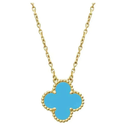 [Stars Jewelry]CLOVER 15MM VINTAGE TURQUOISE NECKLACE