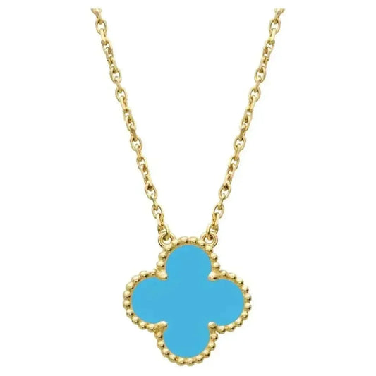 [Stars Jewelry]CLOVER 15MM VINTAGE TURQUOISE NECKLACE